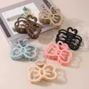 Clamps Korean Cute Bowknot Hair Clip Plastic Claw Clip Candy Color Crab Hair Clip for Girls Sweet Hair Claw Hair Accessories for Women Y240425