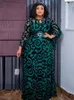 Vestidos de gasa de manga larga para mujeres africanas Dashiki estampado Dubai Abayas Fiesta de bodas Vestido de cumpleaños 2024 Ropa de primavera 240425