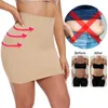 Meio slip shapewear para mulheres sob vestidos calcinha embutida de cintura alta barra