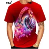 Camisetas masculinas de camisetas masculinas e feminino Casual Casual Round Neck Art Design T-shirt Novo 3D Printing Music Note Summer T240425