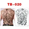 Tattoo overdracht Volledig rug grote tijdelijke tattoo sticker heren Lion King Snake Dragon Ganesha Tiger Body Woman waterdichte nep tattoo art 240427