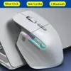 Wireless Mouse Bluetooth24G TRIMODE MUTE MICE MICE Ergonomisch gaming USBC oplaadbare 5 DPI voor laptop PC Notebook 240419