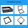 Jewelry Pouches 30 Pcs 3D Floating Coin Display Frame Stand Storage Boxes For Ring Earrings Medals Challenge Medal Holder