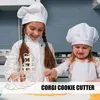 Bakvormen 3D Cookie Cutters Set van 3 hondenpatronen Diy Mold Cutter Natuurlijk Gadgets Gadgets Vaatwasser Veilig voor Studio