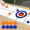 Juegos Tablero de juego Curling Juego de juegos Mini Juegos de mesa divertidos para adultos Regalos de Familias de Niños Accesorios de rizado