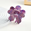 Crampes Yhj French Vintage Plaid Hair Claw Large Claw Claw Clips Purple Clips Simple Crab Coil Coil Accessoires pour femmes Girls Y240425