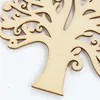 Figurines décoratives 5pc laser kabbalah arbre de vie quitte la branche en bois pendent fortune mascotte charme pelle christma fête jardin de fée