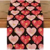 Table Cloth A213Gradient Love Bubble Print Flag Cross-Border Amazon Valentine's Day Letters Linen Dining