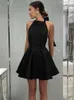 Daenerys Res Chic Backless Halter Mini Women Dress Sexy Neeveless Black Slim Lace Up Party Dresses Traf公式ストア240424