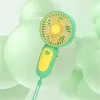 Electric Fans Cartoon Animal Candy Color Mini Fan Girl Heart Holding USB Rechargeable Fan