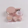 new 5g/15g Empty Eye Face Cream Jar Body Lotion Packaging Bottle Travel Acrylic Pink Container Cosmetic Makeup Emulsion Sub-bottle for