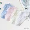 Kindersocken 10 Paare/Los Sommermädchen Socken Netz Baumwolle Dünne Babysocken trendy elastische weiße Spitze Blumen Kinder Prinzessin Tanzsocken