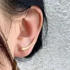 Dangle Avize Basit Klipli Piercing Minimalist kulak manşet hilal ay küpeler Celeseial kulak ceketi Küpe Kadınlar için Crlers Takı