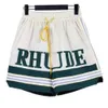 Rhude Shorts Summer Fashion Beach Men Hoge kwaliteit Street Wear Red Blue Black Purple Pants Heren Korte US Siize: S-XL