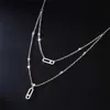 Подвесные ожерелья Rakol Trend Dainty Начальный кубический ожерелье для ювелирных подарков на кубическом цирконии для женщин.
