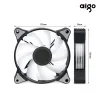 Almohadillas AIGO AR12PRO Case de computadora Ventoinha PC 120 mm RGB Ventilador 4PIN PWM Ventilador de enfriamiento CPU 3PIN5V Espacio ilimitado Argb 12cm Ventilador