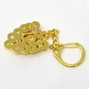 Decorative Figurines Fengshui Golden Three Legged Money Frog/toad Keychain W1236