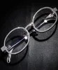 FOLEFULL GEMSTONE METAL Frame Glasses Gold Silver Bling Glass för män Kvinnor Bling Rapper Jewelry5353034