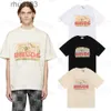 2024 New Summer collection Rhude T-shirt Oversize Heavy fabric Couple dress High quality T-shirt Fashion casual designer men's and women's short sleeve T-shirt AXBJ