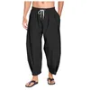 Herrenhose 2024 Baumwollhalterstring Harlan Casual Capris Loous Beach sieben Punkt Yoga Pant