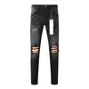 Pantaloni da donna di alta qualità 2024 viola roca jeans fashion street buco riparato a bassa rissa 28-40