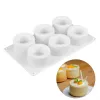Stampi 6 cavità rotonde in silicone muffin tassa stampo tazza di cupcake stampi da cucina cucina cucina forniture per decorazioni torte