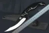 1PCS Nowy przetrwanie prosty nóż 3CR13MOV Black Tail Point Blade Pull Tang Aluminium Uchwyt Outdoor Stałe noża ostrzy z nylonową osłoną nylonową