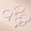 Cavigliere imitazione perle perle per le donne Summer Beach Eleganti Bracciale Acqua per perle a sospensione Catene a sospensione Gioielli