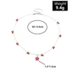 Choker Sweet Cute Cherry Beads Collier Femmes Fashion Alloy Allaire Red Flower Pendant Pendant pour la fête Bijoux