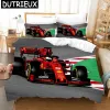 set rosse cocing auto 3d kids da letto per bambini set f1 game racer stampting copripiumino copripioncali 2/3pcs tela da letto con letti full dimora filletta