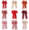 Burlap christmas decorations bow handmade holiday gift tree decoration bows 9 colors8786562