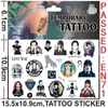 Tattoo Transfer 2023 Nuova serie TV Mercoledì Addams Movie Tattoo adesivi per film Adesivo artistico per donne Girls Role Play Fun per Kid Toy 240426