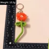 Schlüsselanhänger Lanyards Mode handgefertigte gestrickte Blütenschlüsselketten für Autoschlüssel -Souvenir Geschenke für Frauen Männer Handtasche Hängen von Schlüsselringen DIY Accessoires