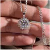 Other Choucong Arrival Luxury Jewelry 925 Sterling Sier Round Cut White Topaz Cz Diamond Party Pendant Women Wedding Necklce Gift Dr Dhw7N