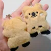 13pc süße Plüsch Koala Schlüsselbund Spielzeug ausgestopft Tierpuppenspielzeug Nachahmungskaninchenfell Fluffy Rucksack Bag Anhänger Mädchen Geschenke 240416