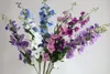 40 Real Touch Artificial Delphinium Blossom Branch med knoppar faux blommor DIY blommig bröllop/hem/semesterdekorationer | Gåva 240417