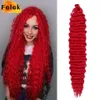 Deep Water Wave Twist Crochet Hair Braid Ombre flätning Syntetiska Afro Curls For Women Low Tempreture 240419