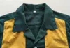 Men's Casual Shirts Candow Look Men Vintage Bowling Two Tone Teal&Dijon