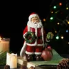 SAAKAR Resin Santa Claus Statue Miniature Character Collection Craft Home Living Room Desktop Decor Object Figurines Micro Model 240416