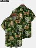 Herren Casual Shirts Herren Shirts Tiki Aloha Hawaiian Shirt Man Casual Seaside Beach Tops Luxus Stammesgrafikknopf T-Shirts Chemise Homme 240424
