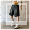 Pantaloncini da donna y2k donne calzoni streetwear ragno ragna cobweb coreano harajuku denim hip hop pantaloni grunge bermudas jeans uomini vestiti 240