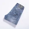 Jeans de diseñador para jeans de hombres delgados de alta calidad de alta calidad de lujo, pantalones de hombres delgados delgados delgados versátiles pequeños