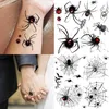 Tattoo Transfer 15 Sheets Totem Dragon Temporary Tattoos For Men Women Fake Scorpion Tribal Snake Tattoo Sticker Spider Web Black Tatoo Body Art 240426