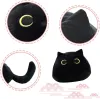 Oreiller noir chat moelleuse oreiller soft poupée de chat en peluche en peluche douce coussin de chat de conception de conception canapé-oreiller décoration poupée