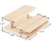 Caschetti per gioielli a 2 livelli di legno Riser bicchieri di supporto per supporto in legno Scaffali per passi vageri per desktop per desktop