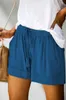 Dames shorts dames casual shorts voor de zomer van 2023 Nieuwe Europese en Amerikaanse hoge taille kant losse twill wide been pantsl2404