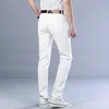 Jeans masculin printemps d'été blanc extension régulière en ajustement classique Business Coton Cotton Coton Slim Pantalon Denim Pantal