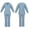 Women Uniform Set Long Sleeve Nurse Workwear Beauty Salon Work Clothe Slim Fit Scrub Shirt Unisex Nursing 240418