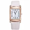 Armbandsur 2024 Klockor för kvinnor Square Rose Gold Wrist Fashion Leather Brand Ladies Quartz Watch Clock Montre Femme