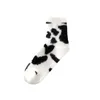 Women Socks Mink Spotted Plush Winter Mid Tube Coral Velvet Milk Cow Kawai Soft Warm Thicken Indoor Floor Stockings